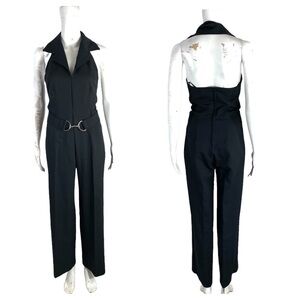 R Company Vintage Halter Jumpsuit Black SZ 3